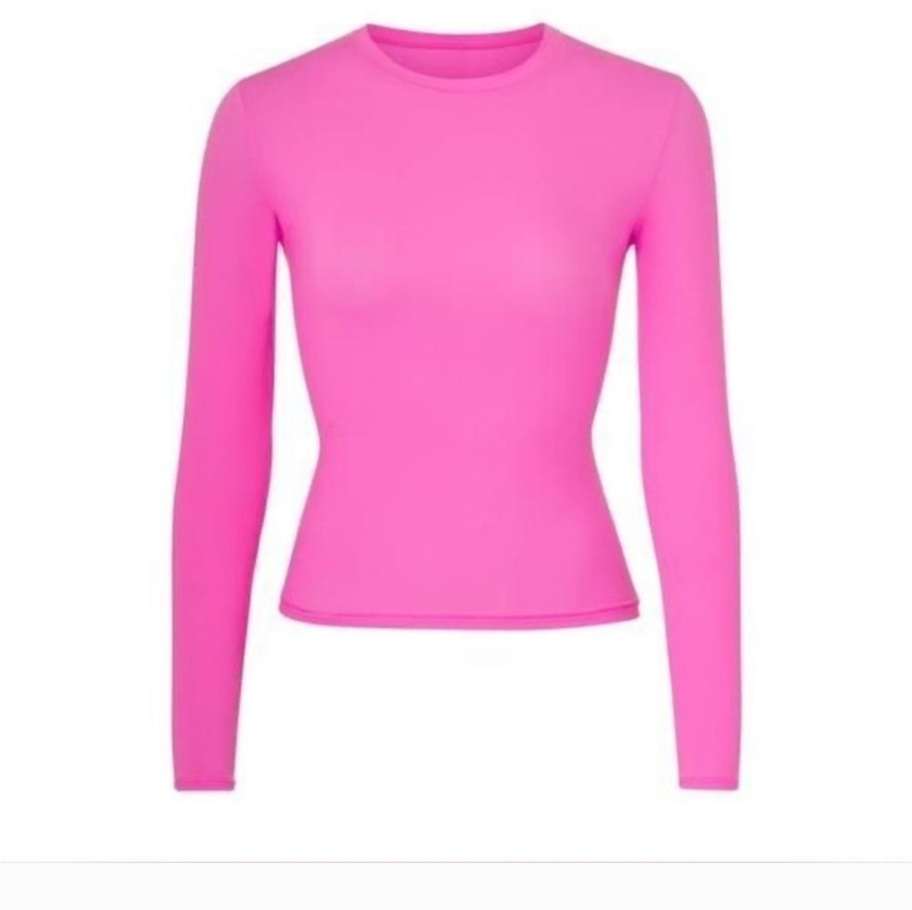 NWT SKIMS FITS EVERYBODY L/S neon orchid M